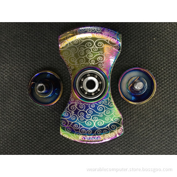 2017 Hot Sale New Toys for Kids CE Certificate Anti Stress Rainbow Metal Fidget Spinner